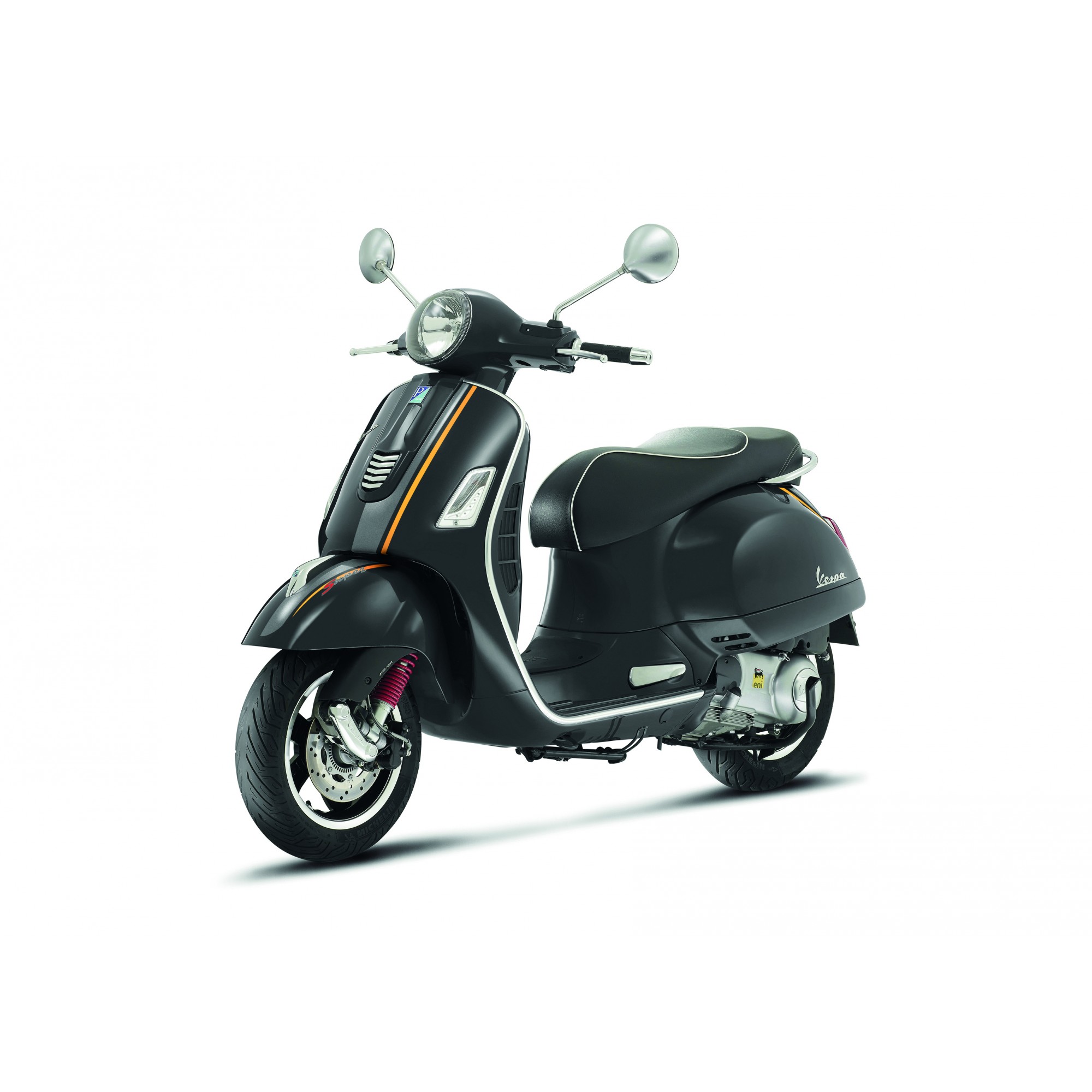 Original Vespa GTS Super jeu d'autocollants sport anthracite / orange