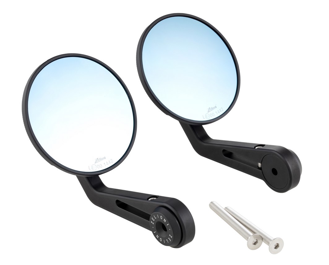 Rétroviseur d'extrémité de guidon ZELIONI pour Vespa, droite et gauche, noir mat