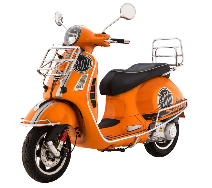 Porte-bagages avant pour Vespa GTS/GTS Super/GTV/GT 60/GT/GT L 125-300ccm, pliable, chrome