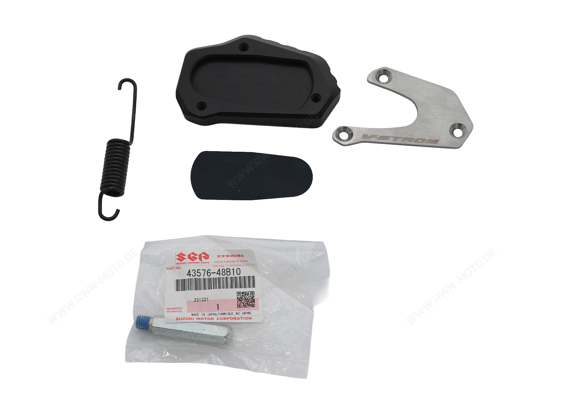 Elargissement de la béquille latérale pour Suzuki V-Strom 1050