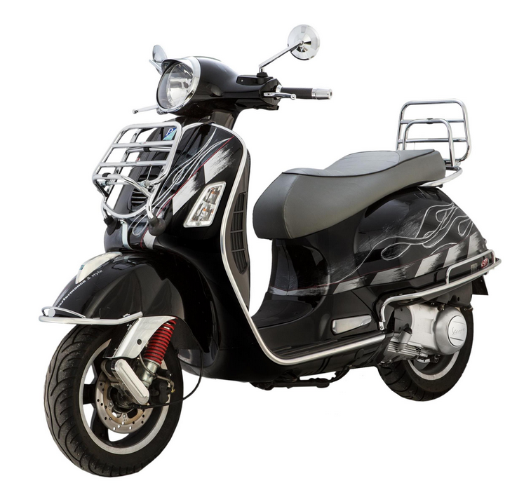 Arceau de protection latéral arrière pour Vespa GTS /GTS Super /GTV, 125-300ccm, chrome