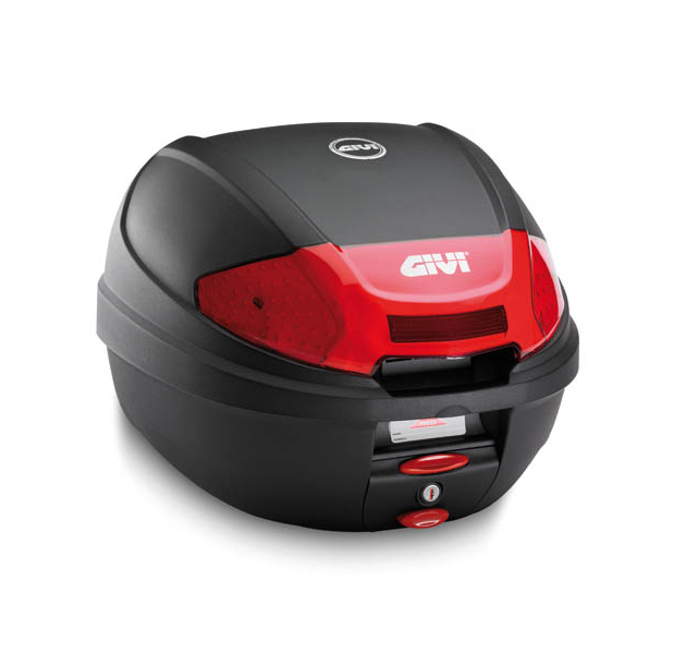 E300 Topcase MONOLOCK noir avec plaque et nouvelle fermeture d'origine Givi