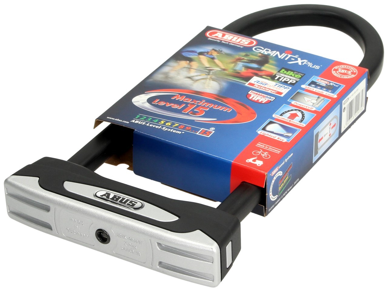 Antivol à arceau ABUS 230x108 Granit X-Plus 54 pour moto, scooter & Vespa