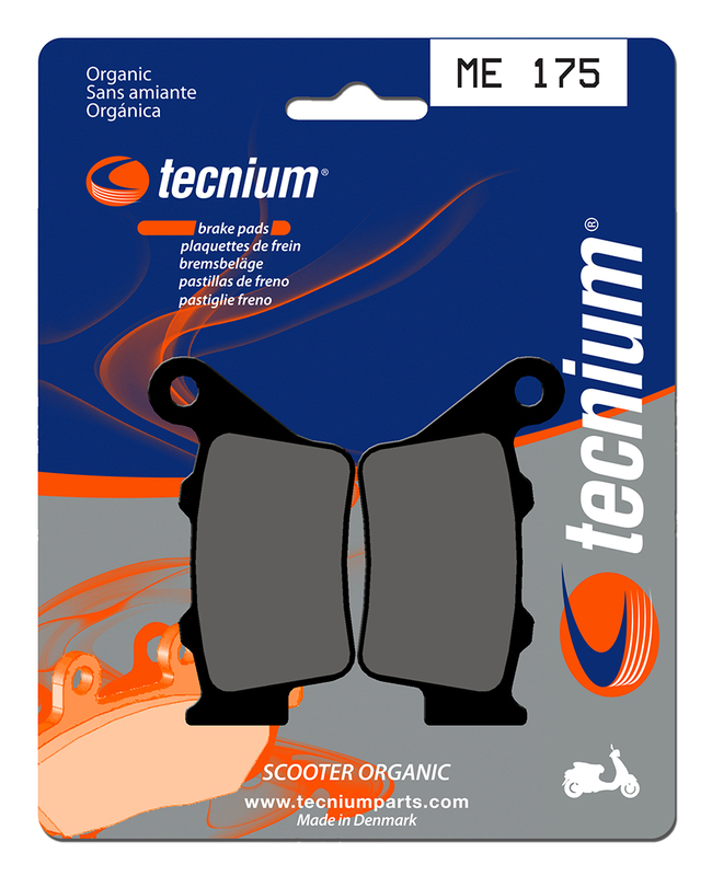 Plaquettes de frein organiques pour scooter Tecnium - ME175