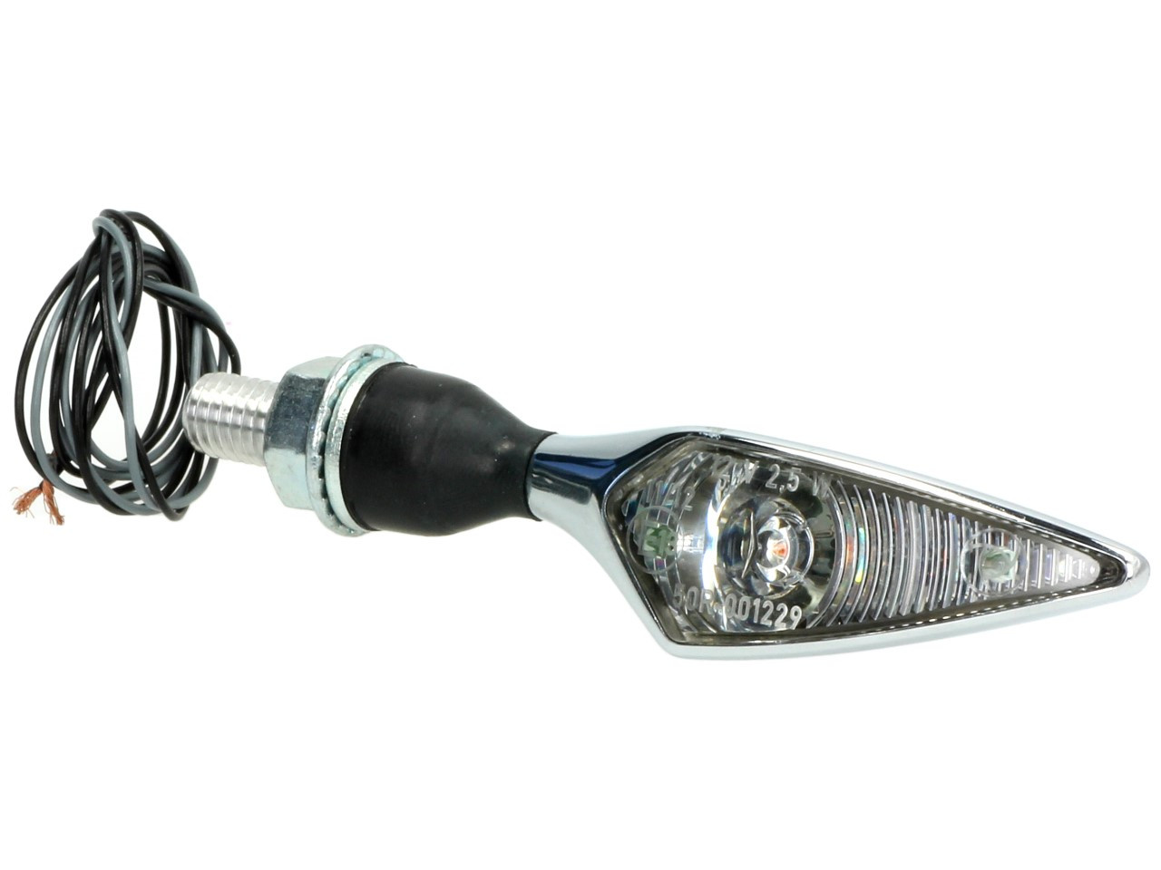 Clignotants Kellermann, losange, acier, LED, VL/HR, 12 V, chrome brillant, M8x20, homologués E