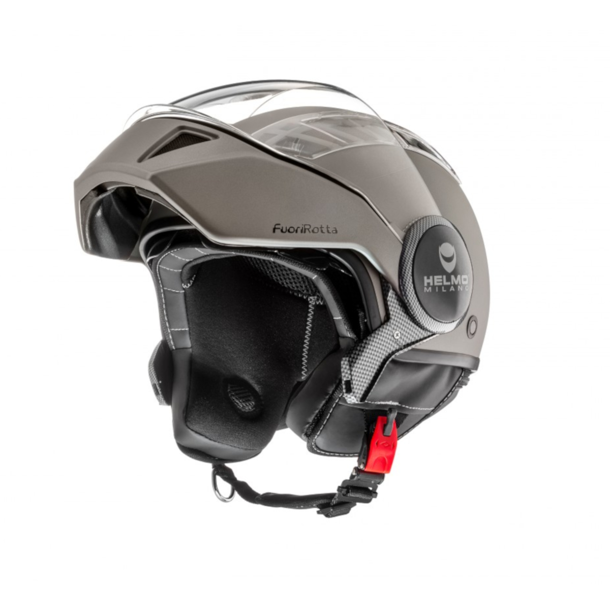 Casque jet Helmo Milano Full, FuoriRotta, anthracite, mat