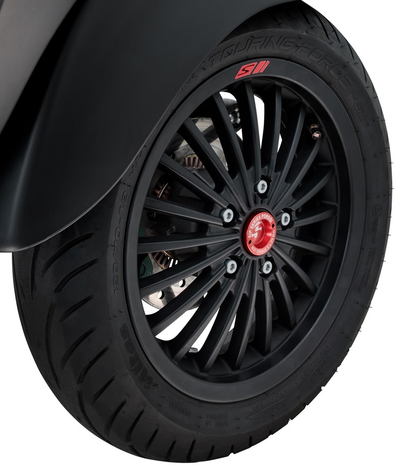 Cache poussière 12" jante avant pour Vespa GTS/GTS Super/GTV/GT 125-300ccm, rouge