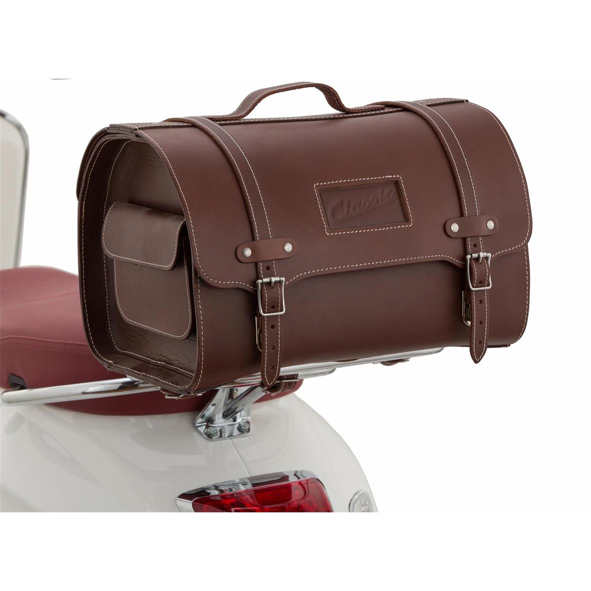 Valise en cuir "Classic" pour Vespa - marron