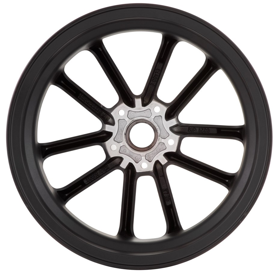 Jante avant/arrière 13" pour Vespa GTS/GTS Super/GTV/GT 60/GT/GT L 125-300cc, noir mat/rouge