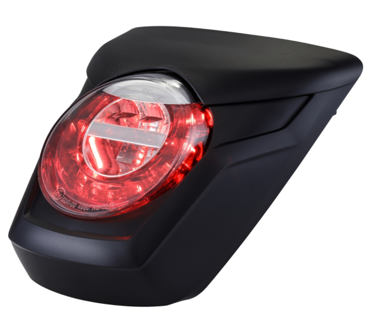 Feu arrière LED rouge pour Vespa Primavera/Sprint 50-150ccm, bord - noir mat