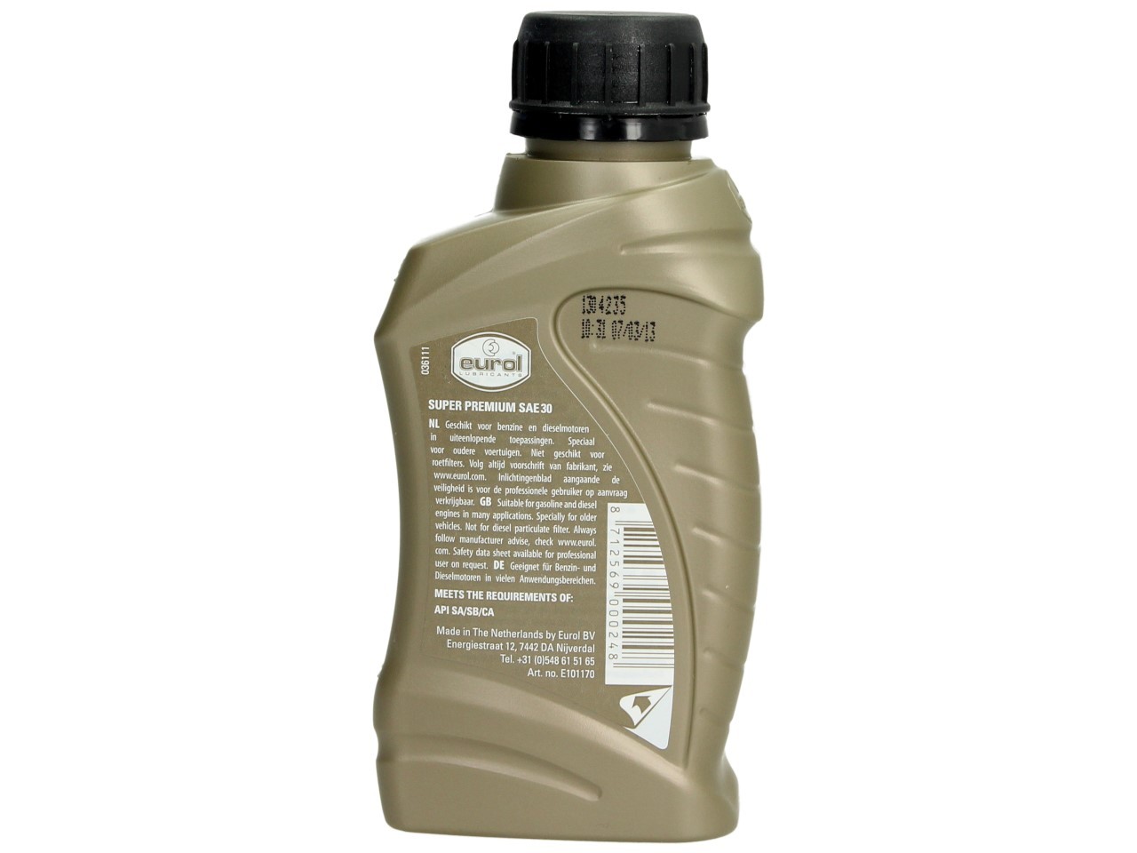 Huile pour engrenages Eurol, SAE 30, Eurol SAE 30, 0,250 l, E101170