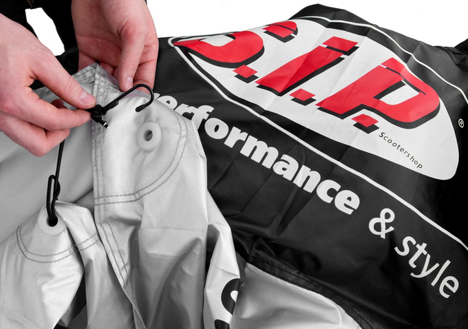 Garage pliable Outdoor "Scooter", taille M-L, noir/argenté