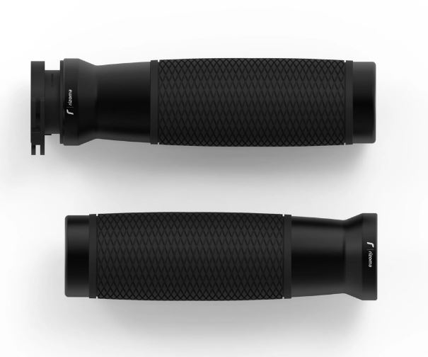 Poignées RIZOMA Urlo RS Ø 22/24 mm L 128 mm pour Vespa GTS/GTS Super/GTV, noir anodisé