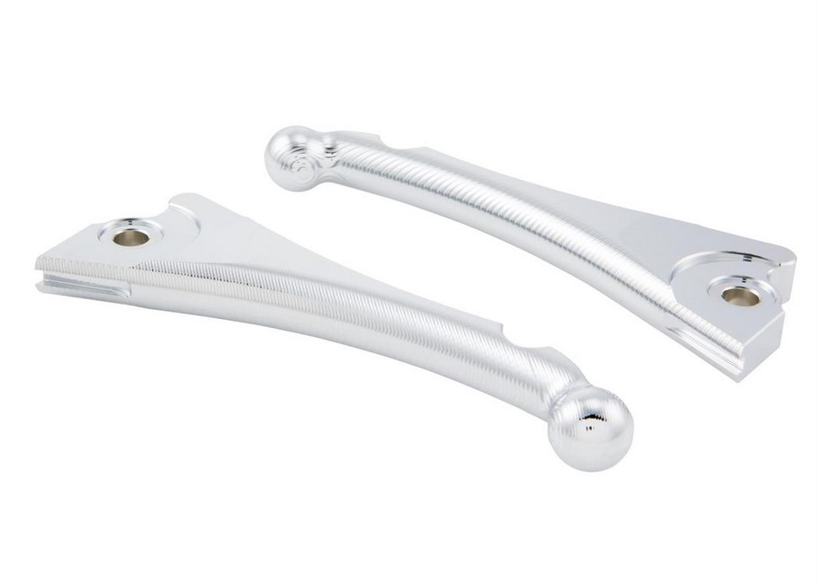 Kit levier de frein sport ZELIONI Shorty 3D pour Vespa, droite et gauche, chrome