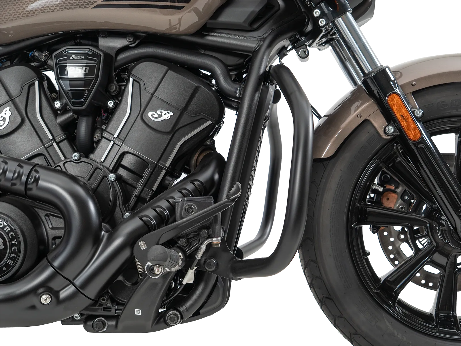 Arceau de protection moteur noir pour Indian Scout Sixty Classic (25-) (avec repose-pieds avancé)