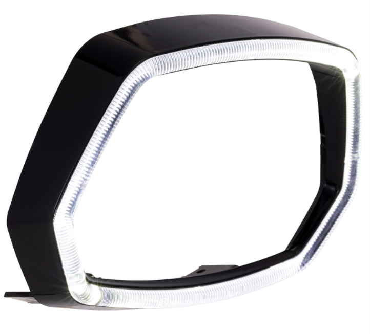 Anneau de lampe noir brillant LED anneau lumineux pour Vespa Sprint 50ccm 2T/4T ('13-'18)