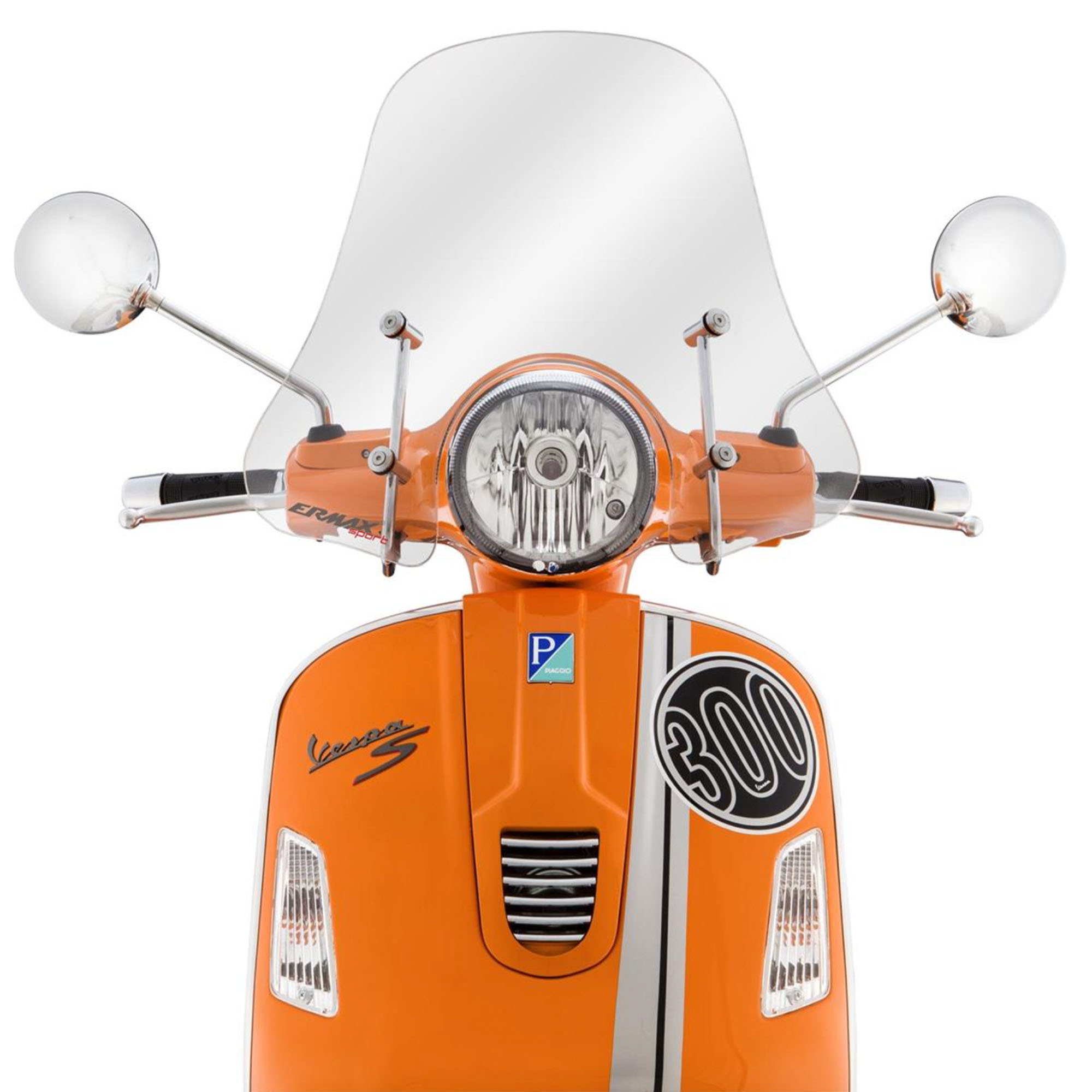 Pare-brise Sportivo pour Vespa GTS/GTS Super/GT/GT L 125-300ccm, semi-haut, transparent