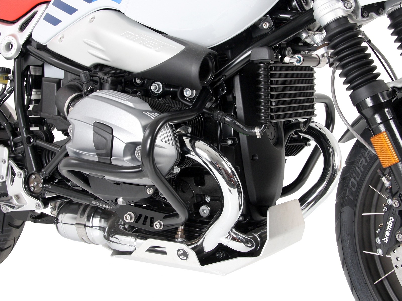 Arceau de protection moteur argenté pour BMW R nineT Urban G/S (17-23) Hepco & Becker