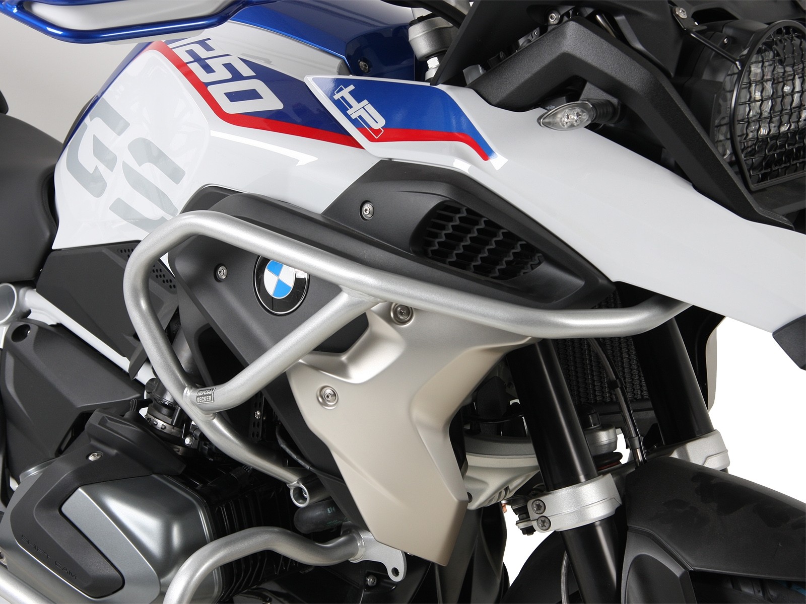 Arceau de protection du réservoir argenté pour BMW R 1250 GS (19-23) Hepco & Becker