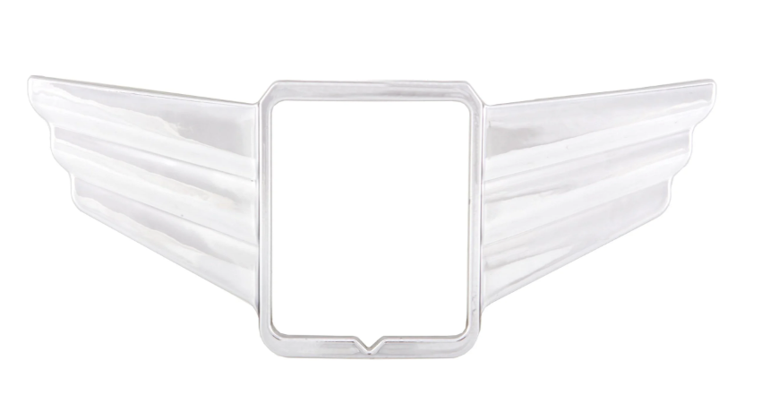 Ailes décoratives en cascade pour emblème carré PIAGGIO, Mark II, pour Vespa, plastique, chrome