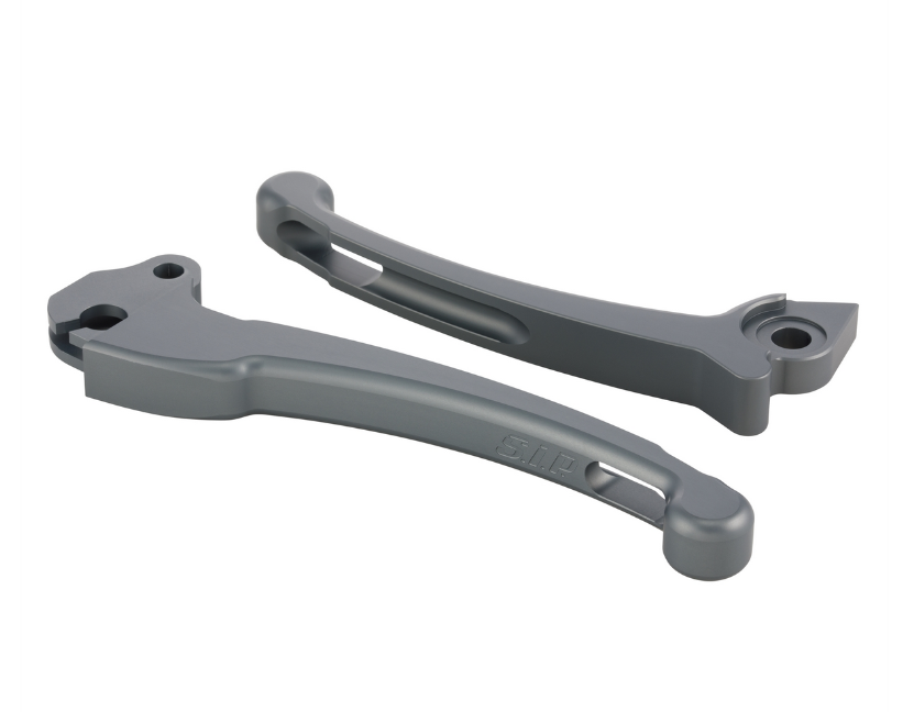 Kit levier sport embrayage/frein pour Vespa PX 125-200cc, HBZ Grimeca, droite/gauche, gris mat