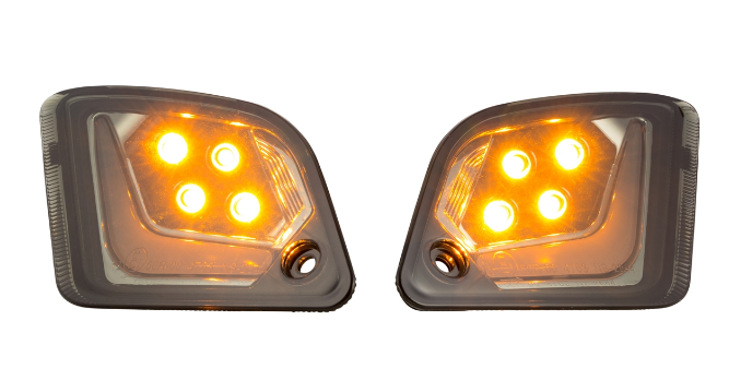 Kit clignotants avant & arrière pour Vespa GTS/GTS Super/GTV 125-300ccm ('14-), teintés