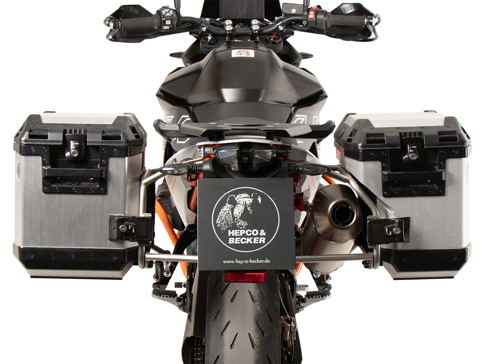 Kit de valises latérales Cutout en acier inoxydable pour KTM 890 SMT (23-) Hepco & Becker