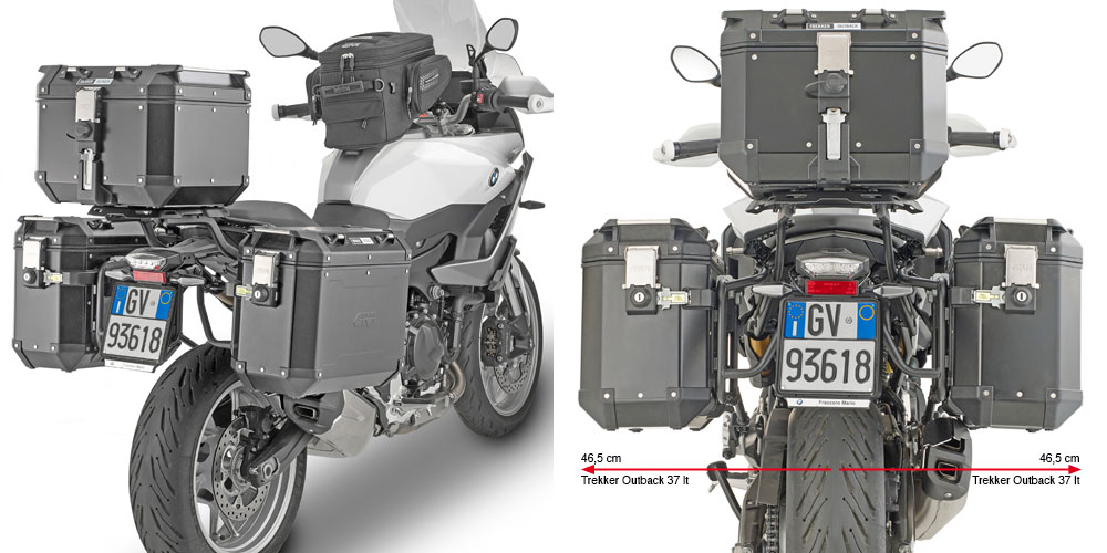 Support de valises latérales amovible pour Trekker Outback pour BMW F 900 XR (année 20-) Givi