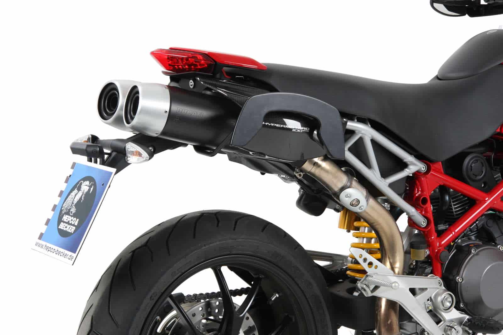 Support latéral C-Bow noir pour Ducati Hypermotard 796 /1100 Evo/SP (07-12) Hepco & Becker