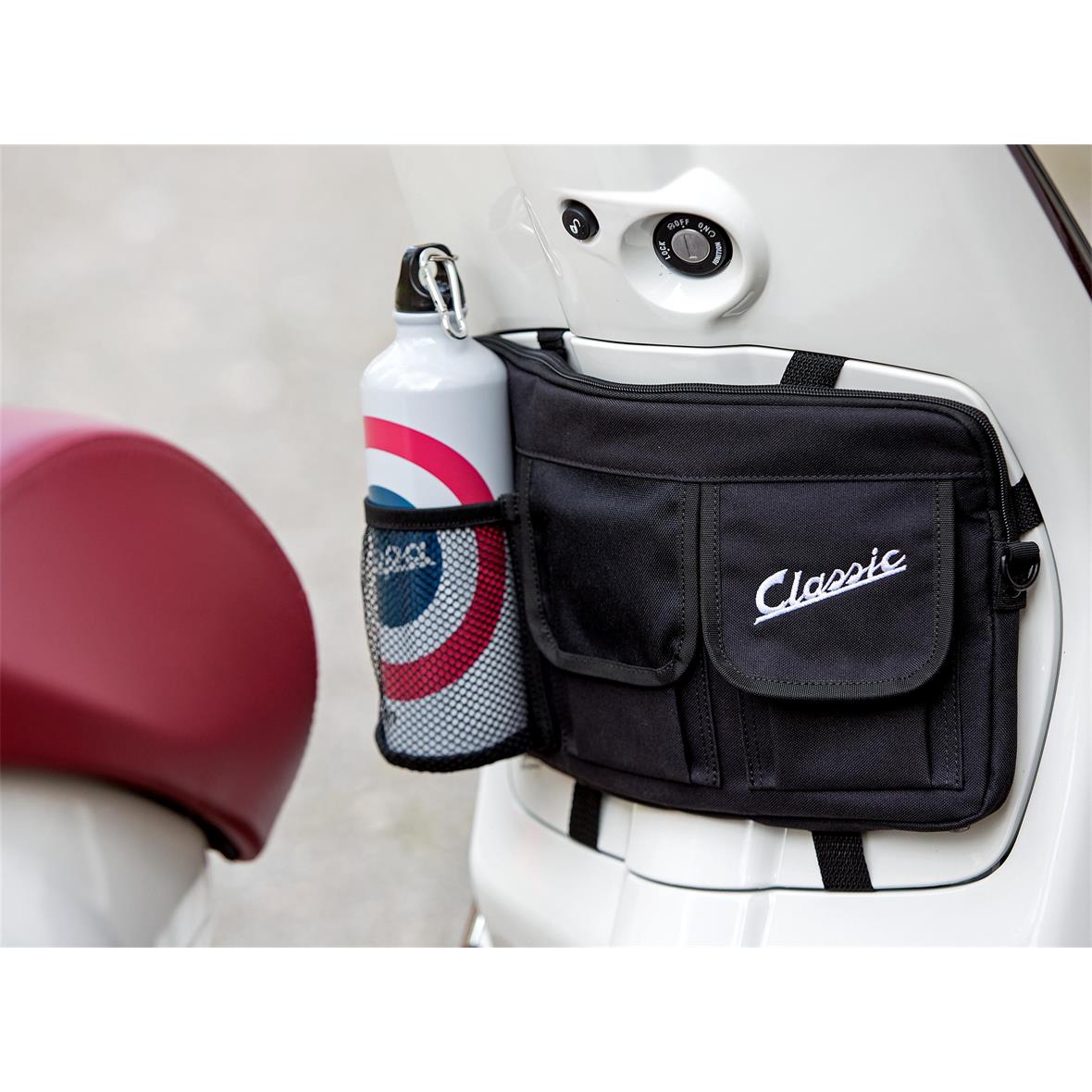 Sac "Classic" pour compartiment à bagages/boîte à gants Vespa - noir, nylon