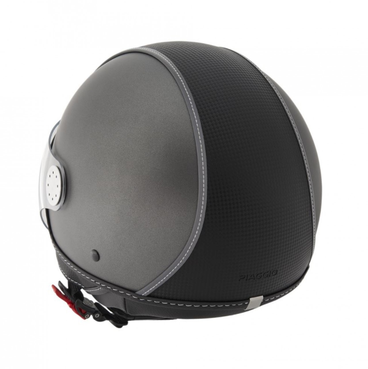 Casque Piaggio Demi Jet, Carbonskin, gris, mat - taille XS