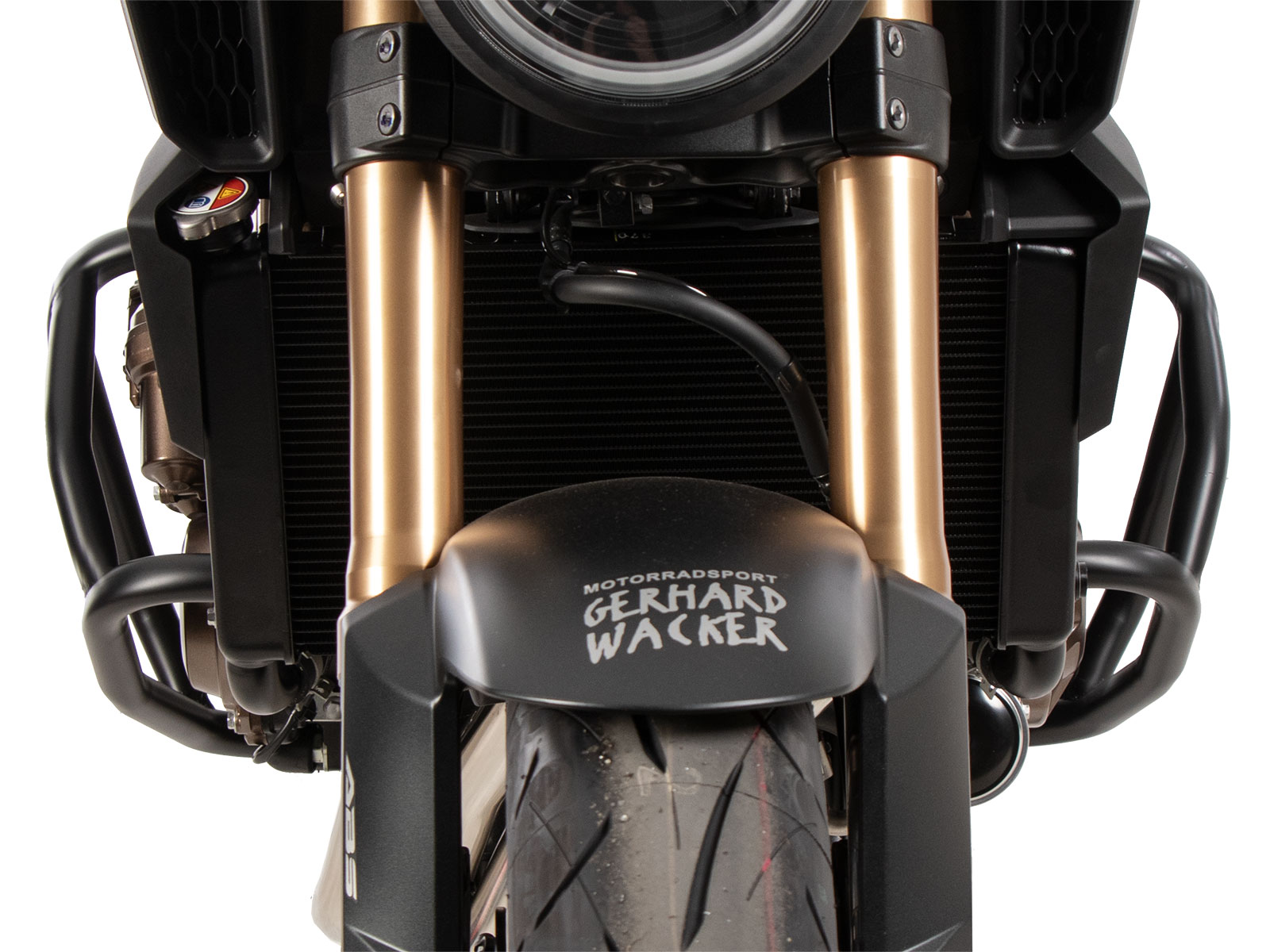 Arceau de protection moteur "Solid" noir pour Honda CB 650 R E-Clutch (24-) Hepco & Becker