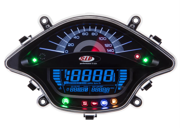 Compte-tours/tachymètre pour Vespa Primavera/Sprint 50-150ccm 2T/4T AC, noir