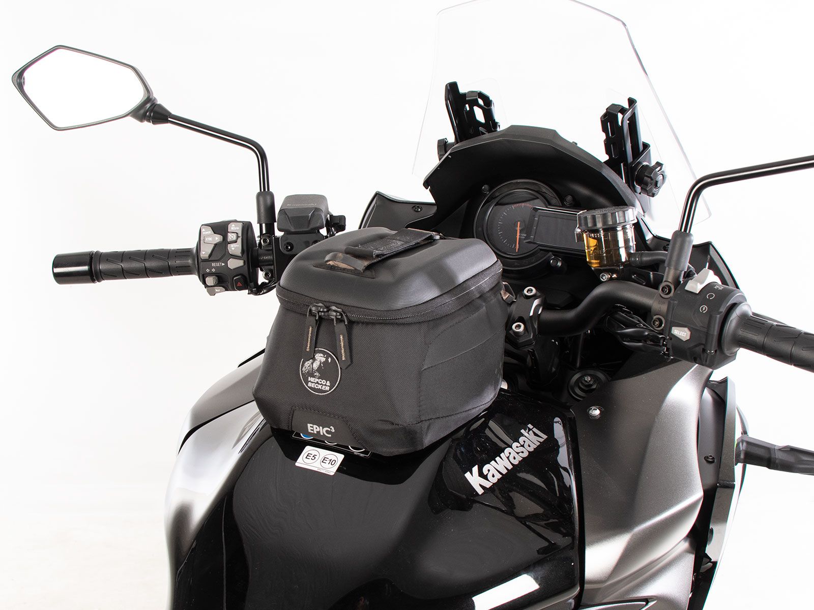 Anneau de réservoir Basic avec unité de fermeture de la sacoche de réservoir pour Kawasaki Versys 1100 /SE (25- ) Hepco & Becker