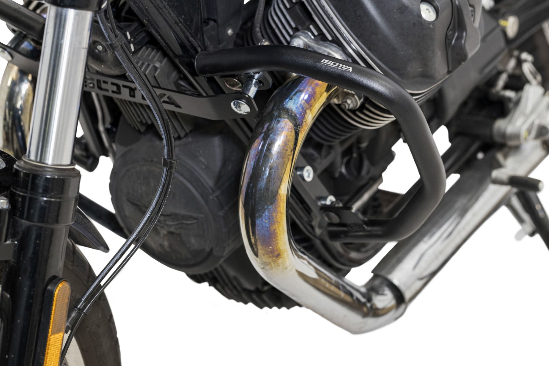 Arceau de protection moteur noir pour Moto Guzzi V7 850 Spécial (21-24)