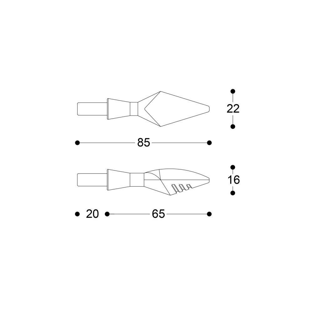 Barracuda clignotant X-LED B-LUX argent