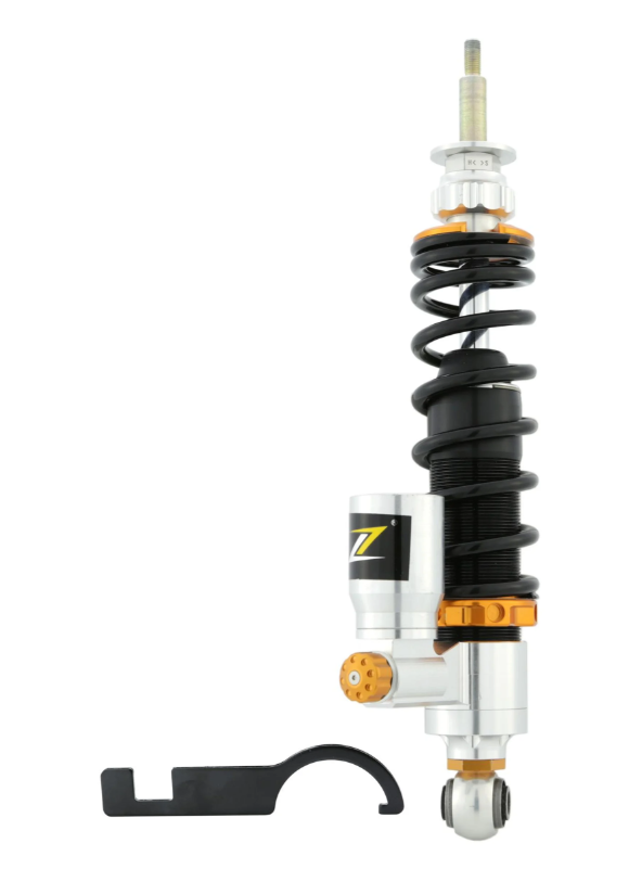 Amortisseur arrière ZELIONI pour Vespa LX/LXV/S 125/150ccm, argent/orange/noir