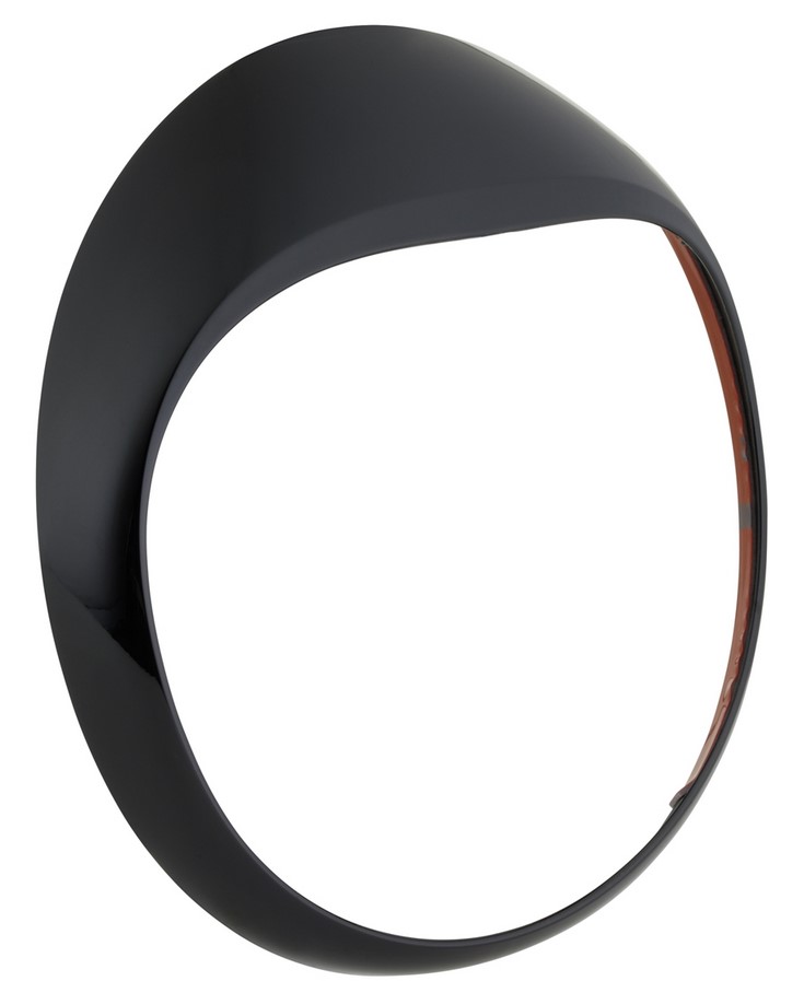 Anneau de lampe pour Vespa GTS/GTS Super/GT/GT L 125-300ccm, noir brillant