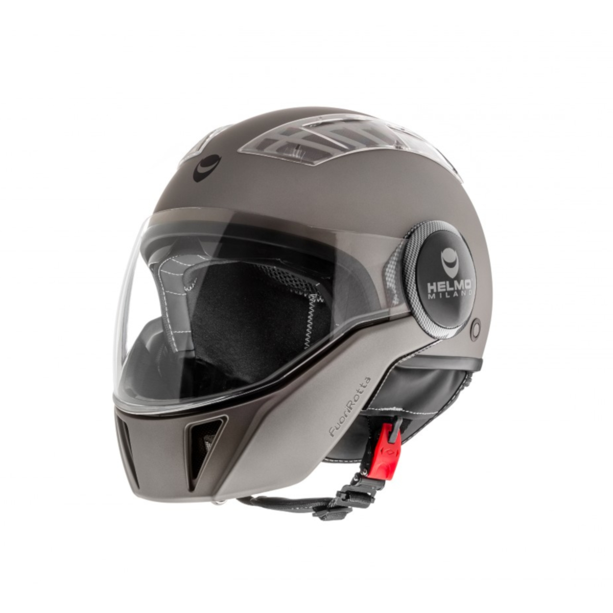 Casque jet Helmo Milano Full, FuoriRotta, anthracite, mat