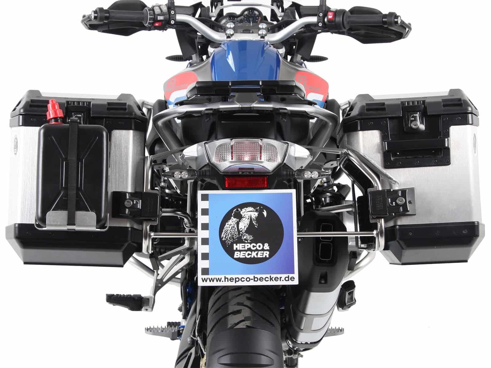 Kit de support de valises Cutout support incl. kit de valises Xplorer Cutout argent pour BMW R 1200 GS LC (13-18)