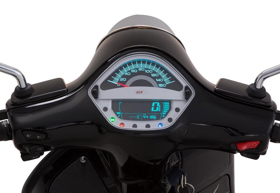 Compte-tours/tachymètre pour Vespa GTS/GTS Super/GTS SuperSport, i.e., 125-300ccm (-'14), argent