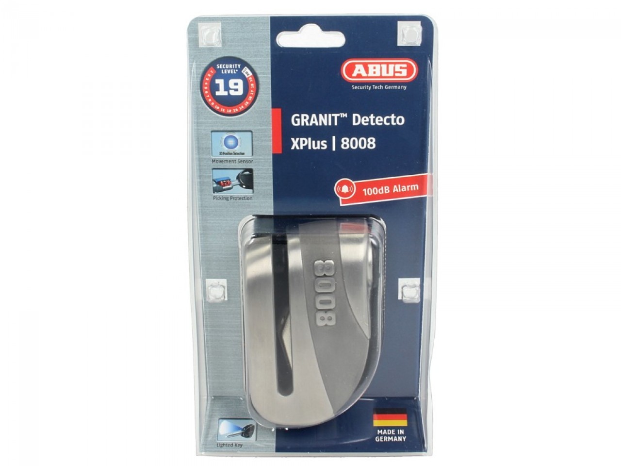 Antivol à disque de frein ABUS Granit Detecto X Plus 8008, Security Level 19