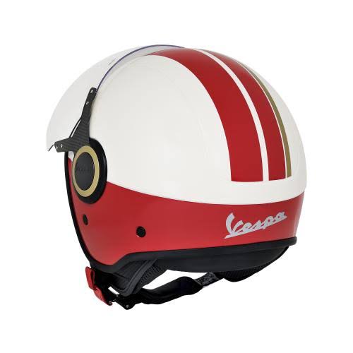 Casque jet Vespa VJ Racing 60s blanc/rouge - Sixties