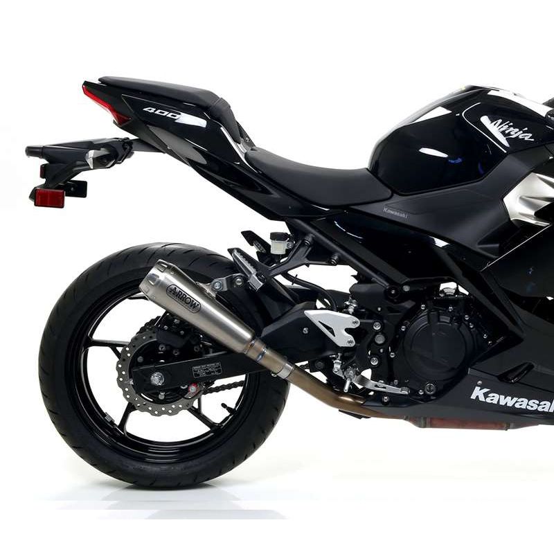 Échappement ARROW PRO-RACE en acier inoxydable pour Kawasaki Ninja 400 / Z400 année modèle 2018-