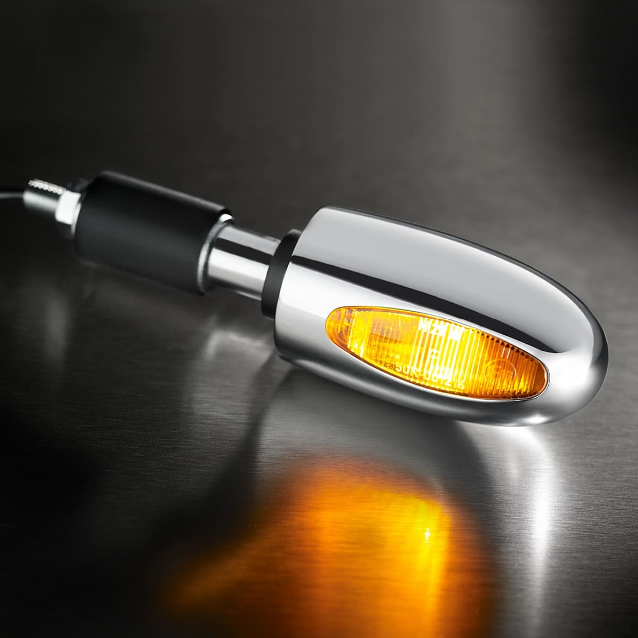 Clignotant Kellermann, BL 1000 yellow, laiton, halogène, VR/VL, 12 V, 21 W, chrome brillant