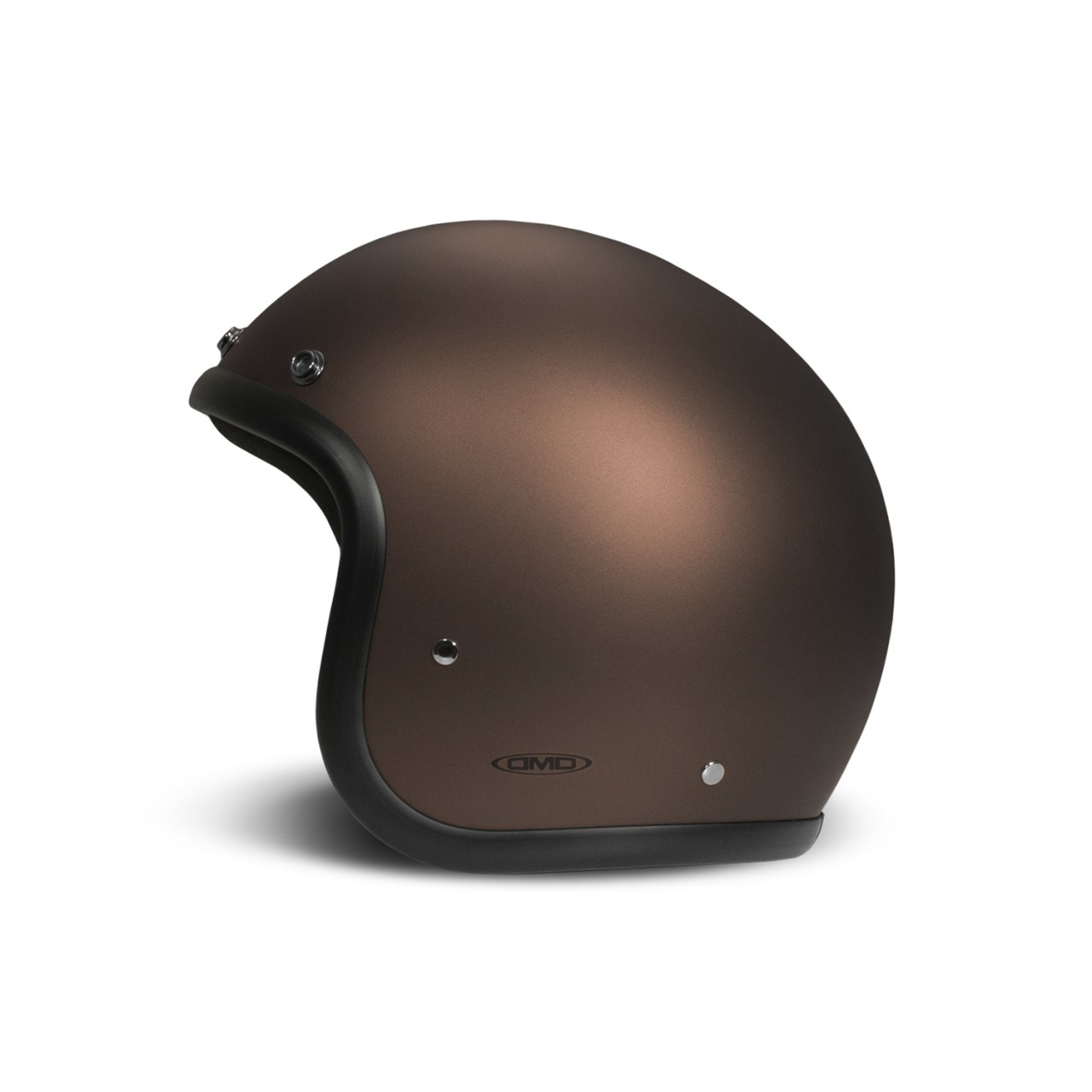 DMD casque jet rétro, marron, brillant, caffè, fibre de verre, ECE 22.06