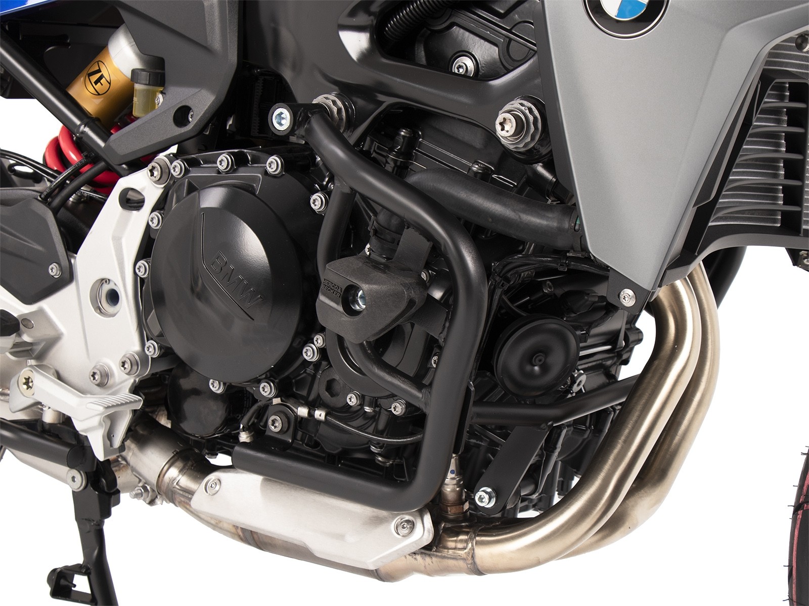 Arceau de protection du moteur avec protectionpad noir pour BMW F 900 XR (20-24) Hepco & Becker