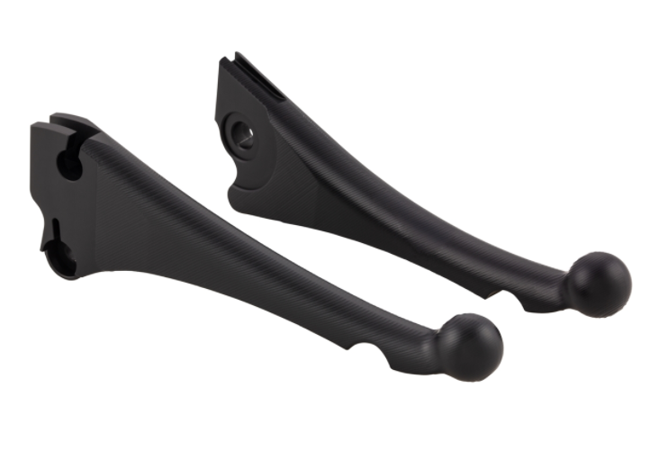 Kit levier de frein sport "Shorty 3D" gauche/droite pour Vespa LX/LXV/S/Primavera/Sprint, noir mat