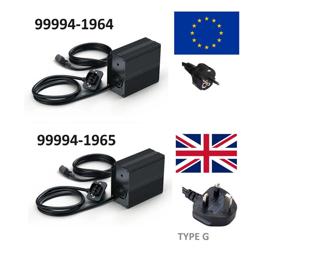 Chargeur de batterie (prise UK) pour Kawasaki Ninja e-1 / Z e-1 (24-) Original