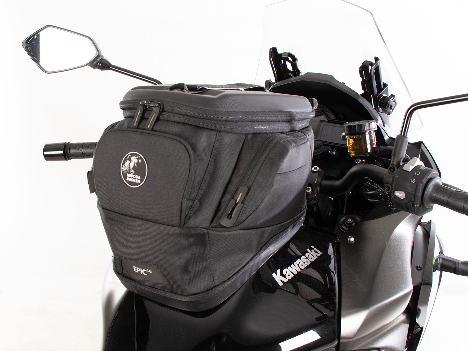 Anneau de réservoir Basic avec unité de fermeture de la sacoche de réservoir pour Kawasaki Versys 1100 /SE (25- ) Hepco & Becker